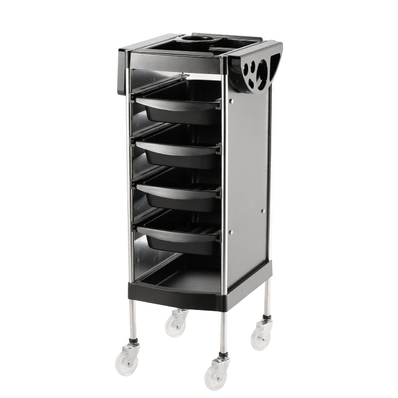 hairdressing trolley tray folded down